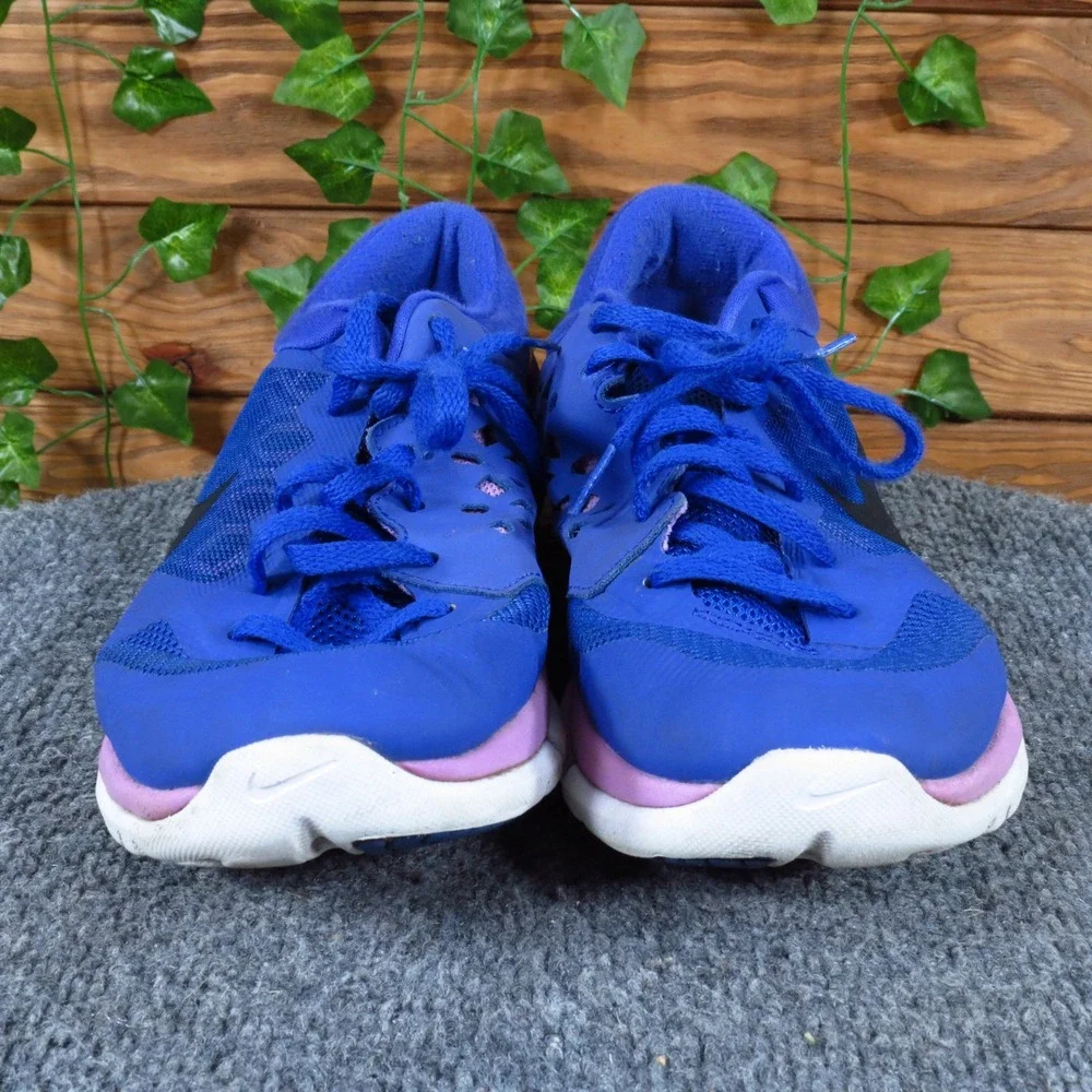 Nike Flex 2015 RN Women Running Shoes Size 8.5 Athletic Training Blue Pink Mesh